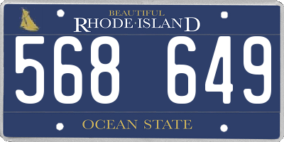 RI license plate 568649