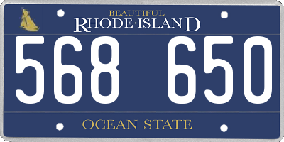 RI license plate 568650