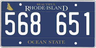 RI license plate 568651