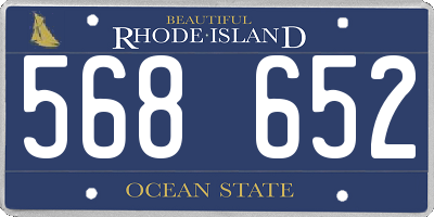 RI license plate 568652