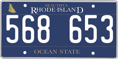 RI license plate 568653