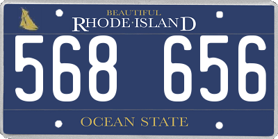 RI license plate 568656