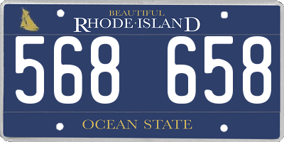 RI license plate 568658