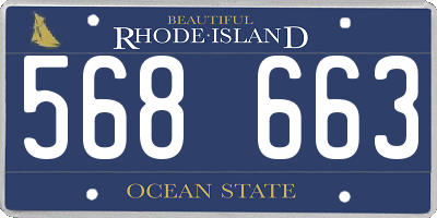 RI license plate 568663