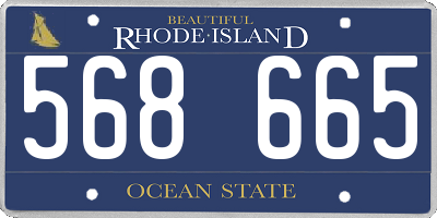 RI license plate 568665