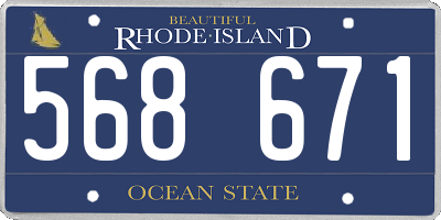 RI license plate 568671