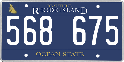 RI license plate 568675