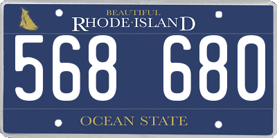 RI license plate 568680
