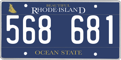RI license plate 568681