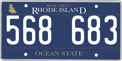 RI license plate 568683