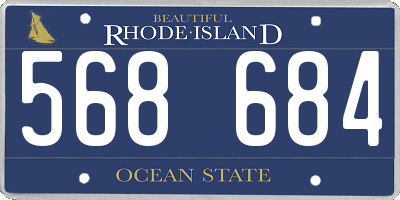 RI license plate 568684