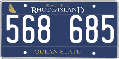 RI license plate 568685