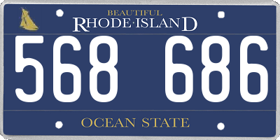 RI license plate 568686