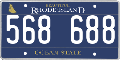 RI license plate 568688