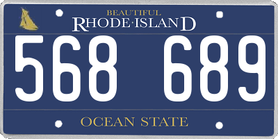 RI license plate 568689