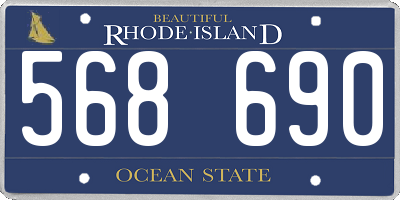 RI license plate 568690