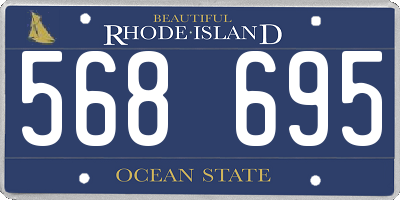 RI license plate 568695
