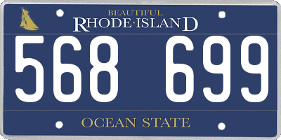RI license plate 568699
