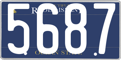 RI license plate 5687