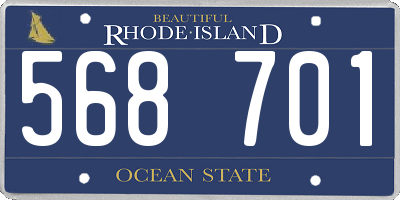 RI license plate 568701