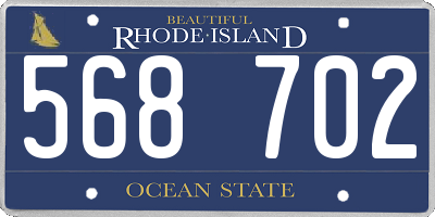 RI license plate 568702
