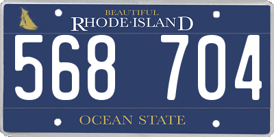 RI license plate 568704