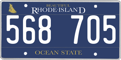 RI license plate 568705