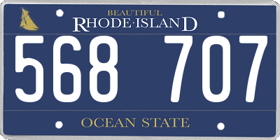 RI license plate 568707