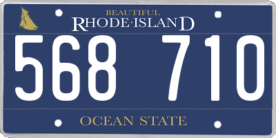 RI license plate 568710