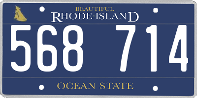 RI license plate 568714
