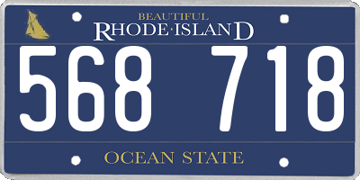 RI license plate 568718