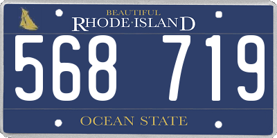 RI license plate 568719