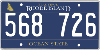 RI license plate 568726