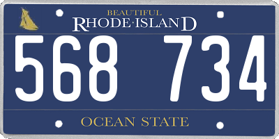RI license plate 568734
