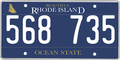RI license plate 568735