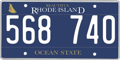 RI license plate 568740