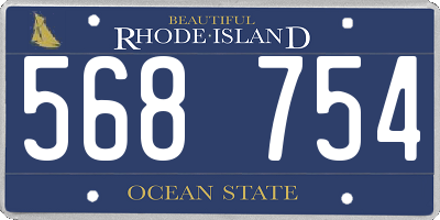 RI license plate 568754