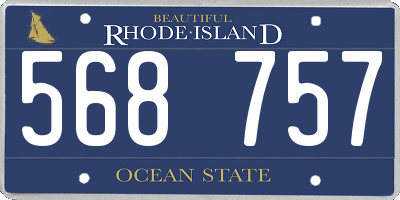 RI license plate 568757