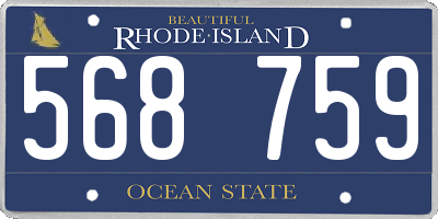 RI license plate 568759