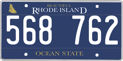 RI license plate 568762