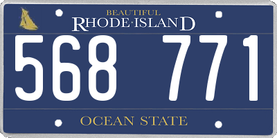 RI license plate 568771