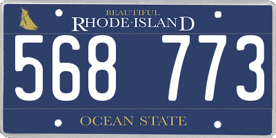 RI license plate 568773