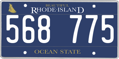 RI license plate 568775