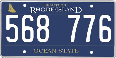 RI license plate 568776