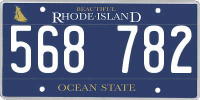 RI license plate 568782