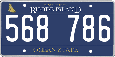 RI license plate 568786