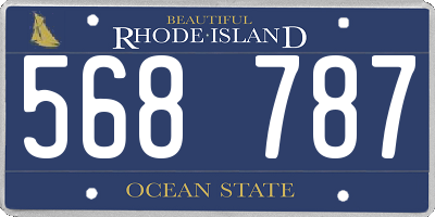 RI license plate 568787