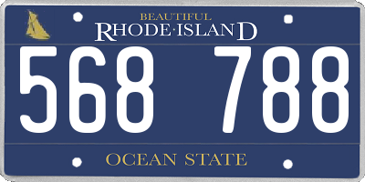 RI license plate 568788