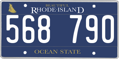 RI license plate 568790