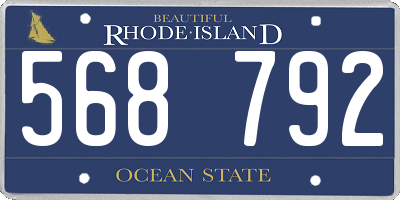 RI license plate 568792